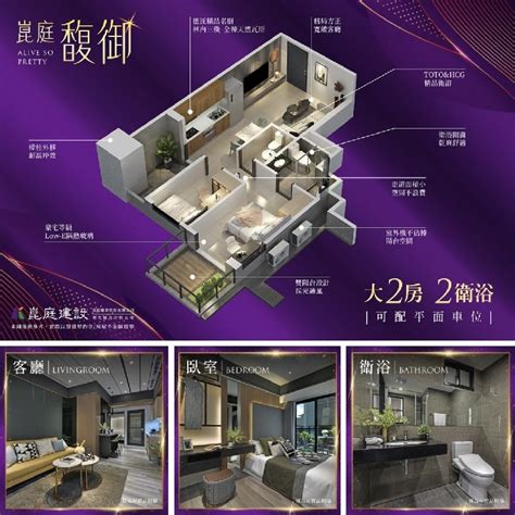 崑庭馥御格局圖|【崑庭馥御】開價34~40萬/坪，格局規劃2~3房